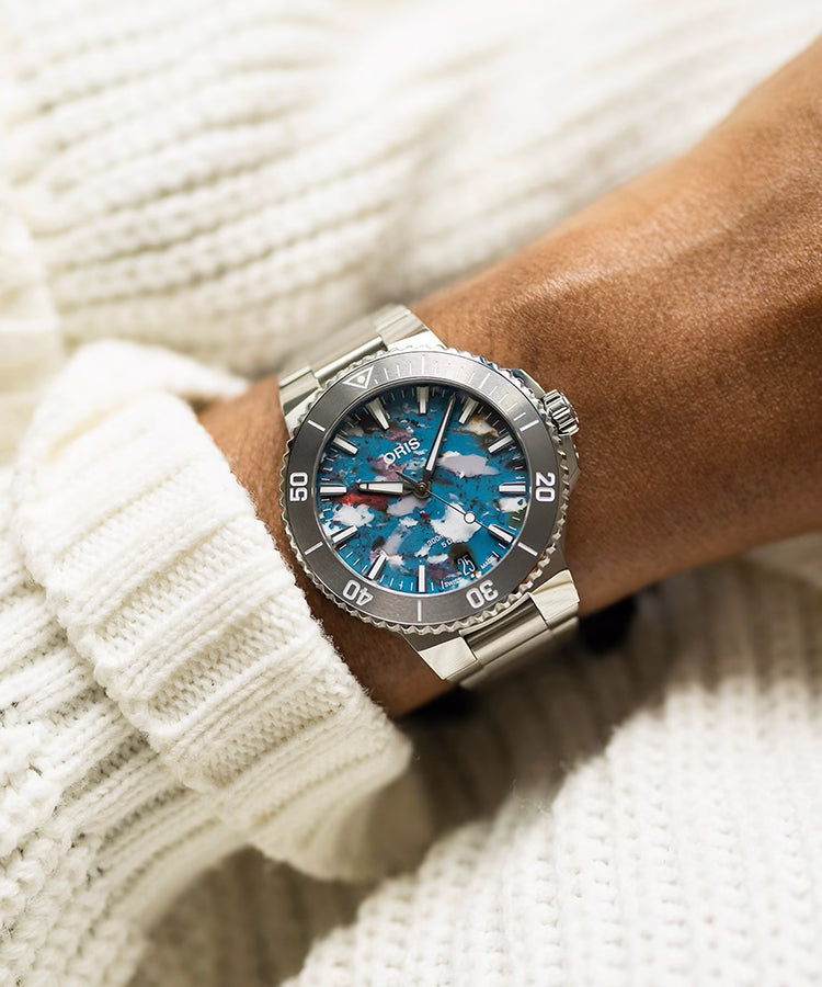 Relógio Oris Aquis Date Upcycle 43,5mm