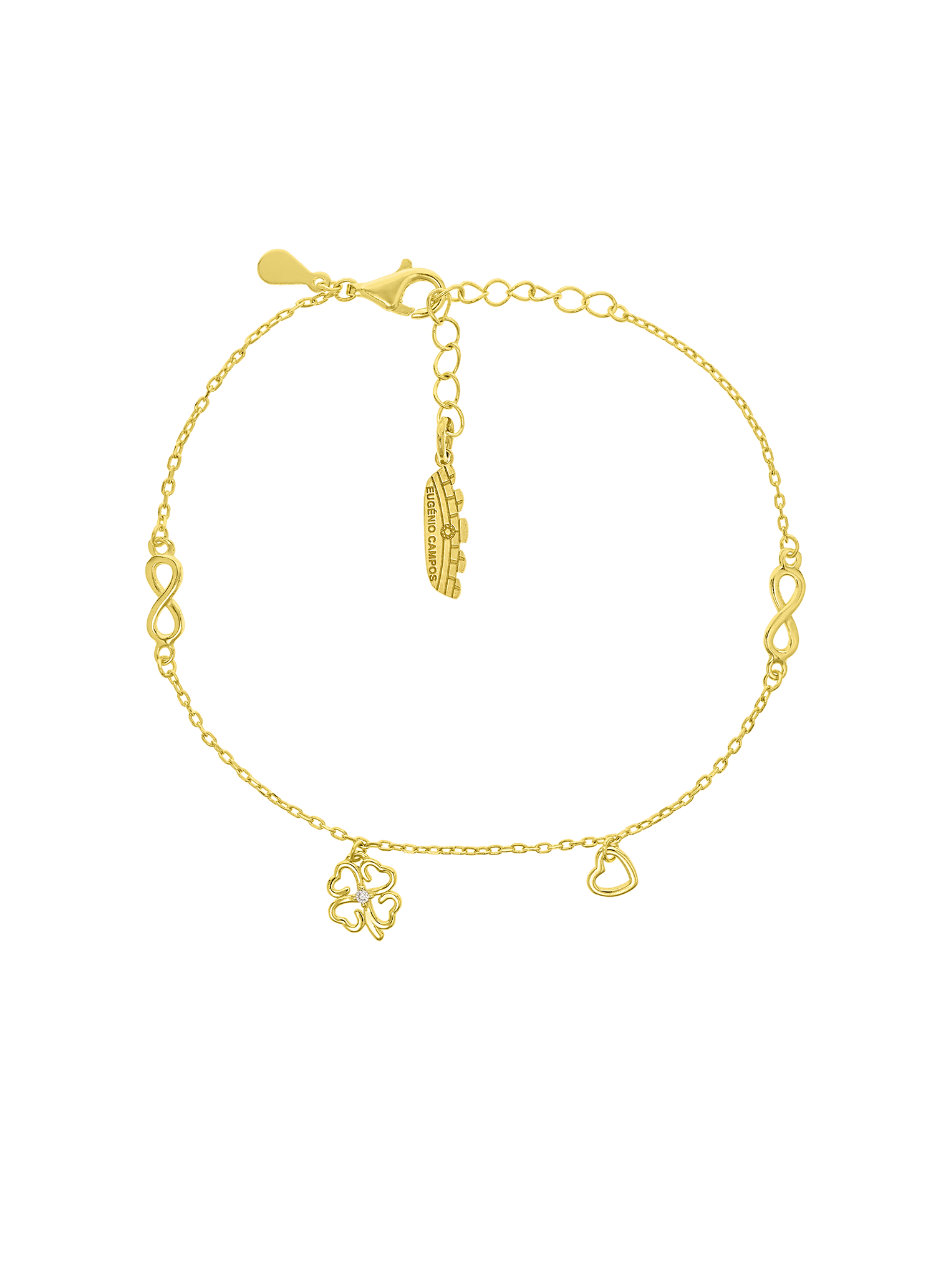 Pulseira Little Charms Dourado Eugénio Campos