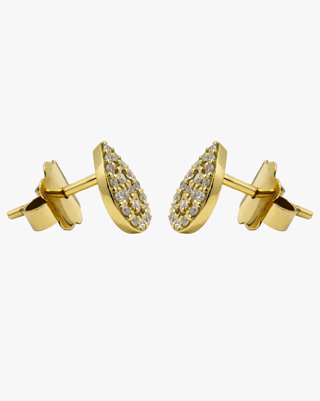 Brincos Ouro Amarelo com Diamantes Naturais