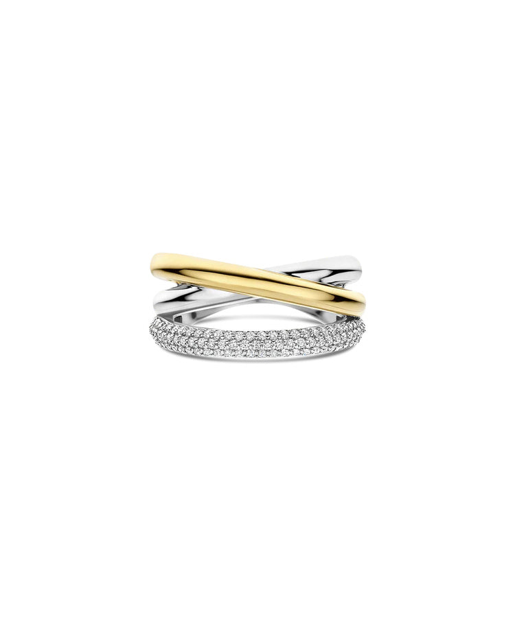 Anel Ti Sento Zirconia Structure 12422ZY