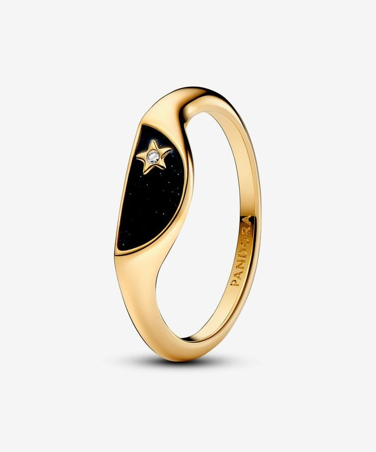 Anel Pandora Halved Signet