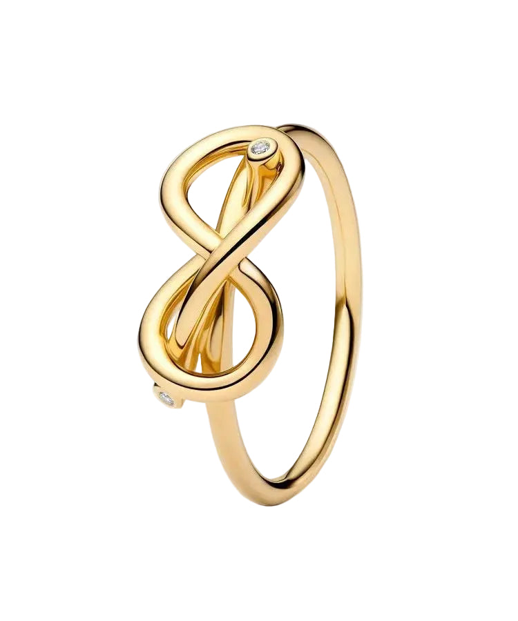 Anel Pandora Nó Dourado