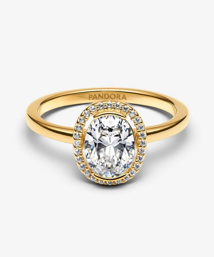Anel Pandora Auréola Oval Cintilante