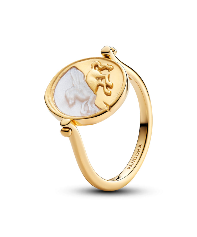 Anel Pandora Medalhão Reversível Pégaso