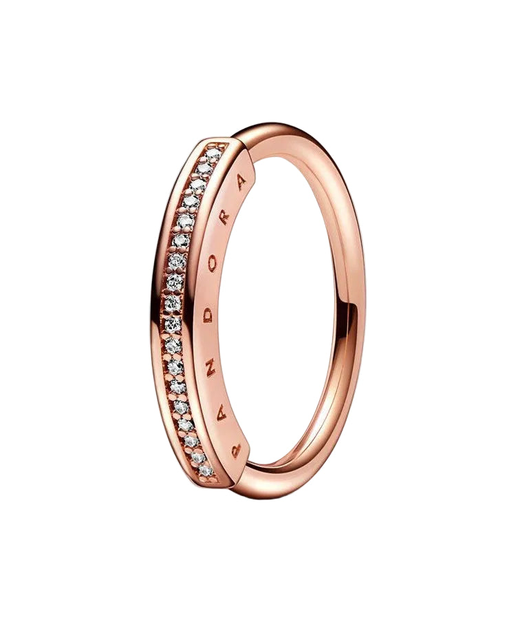 Anel Pandora Rose Signature I-D Pavé