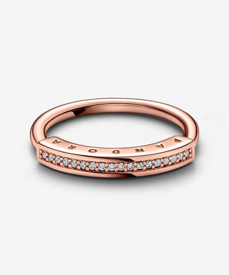 Anel Pandora Rose Signature I-D Pavé