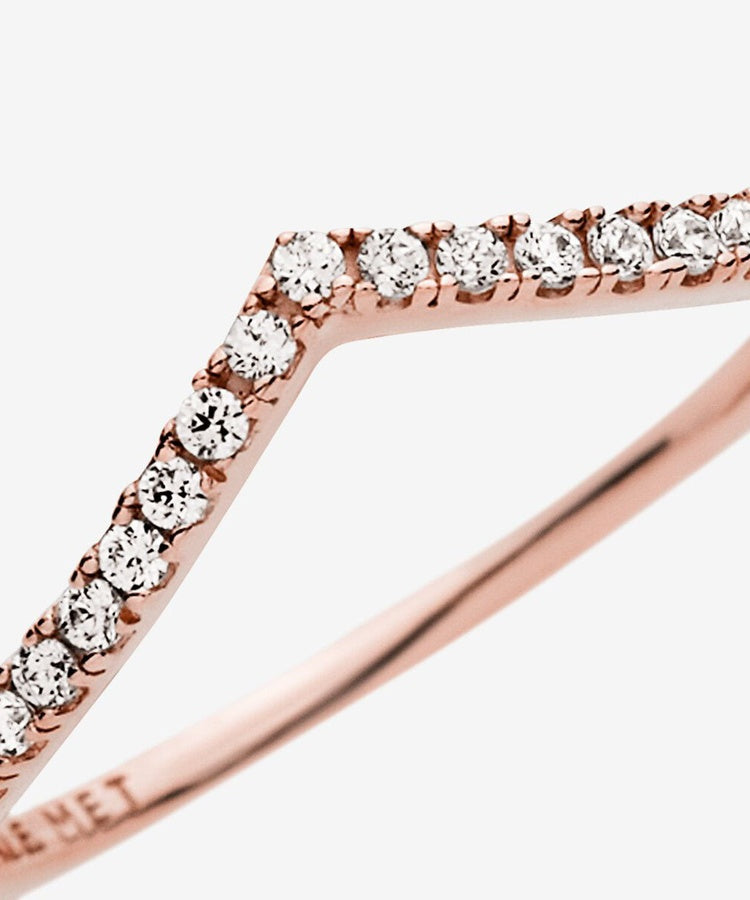 Anel Pandora Wishbone Brilhante