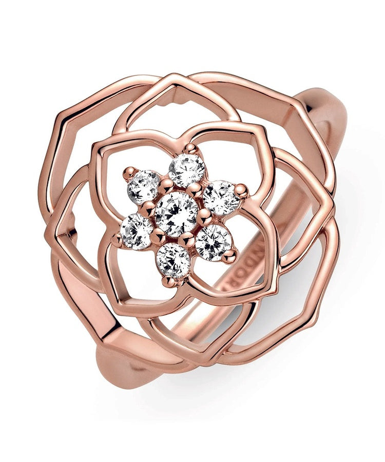 Anel Pandora Rose Petals Statement