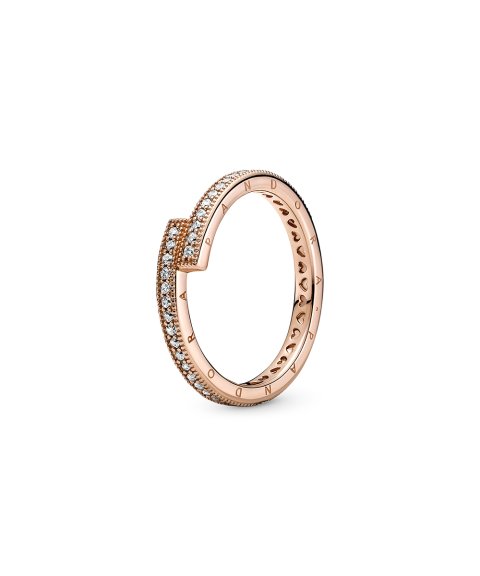 Anel Pandora Rose Sparkling Overlapping