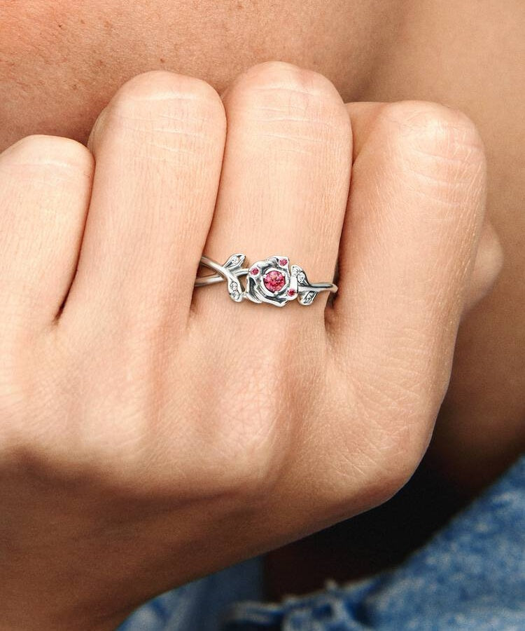 Anel Pandora Rose Bela e o Monstro Disney