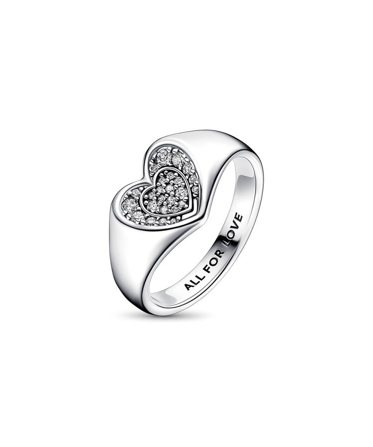 Anel Pandora Radiant Heart Pavé