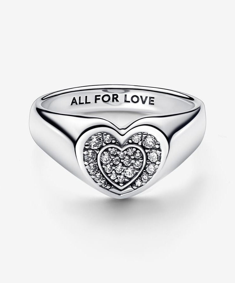 Anel Pandora Radiant Heart Pavé