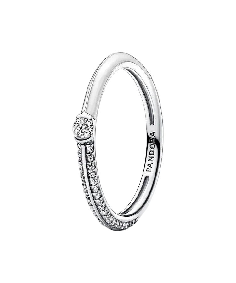 Anel Pandora ME Pavé and White Dual