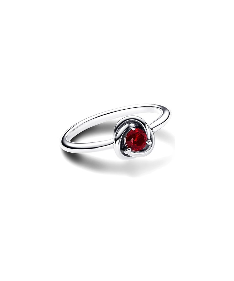 Anel Pandora Birthstone January Eternity Circle