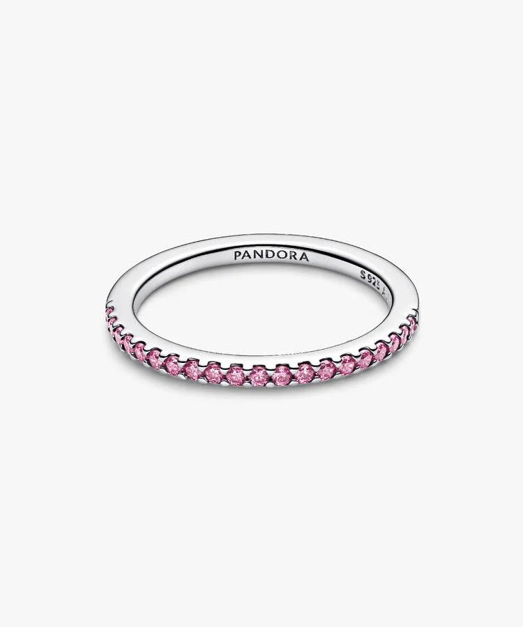 Anel Pandora Aro Rosa Brilhante