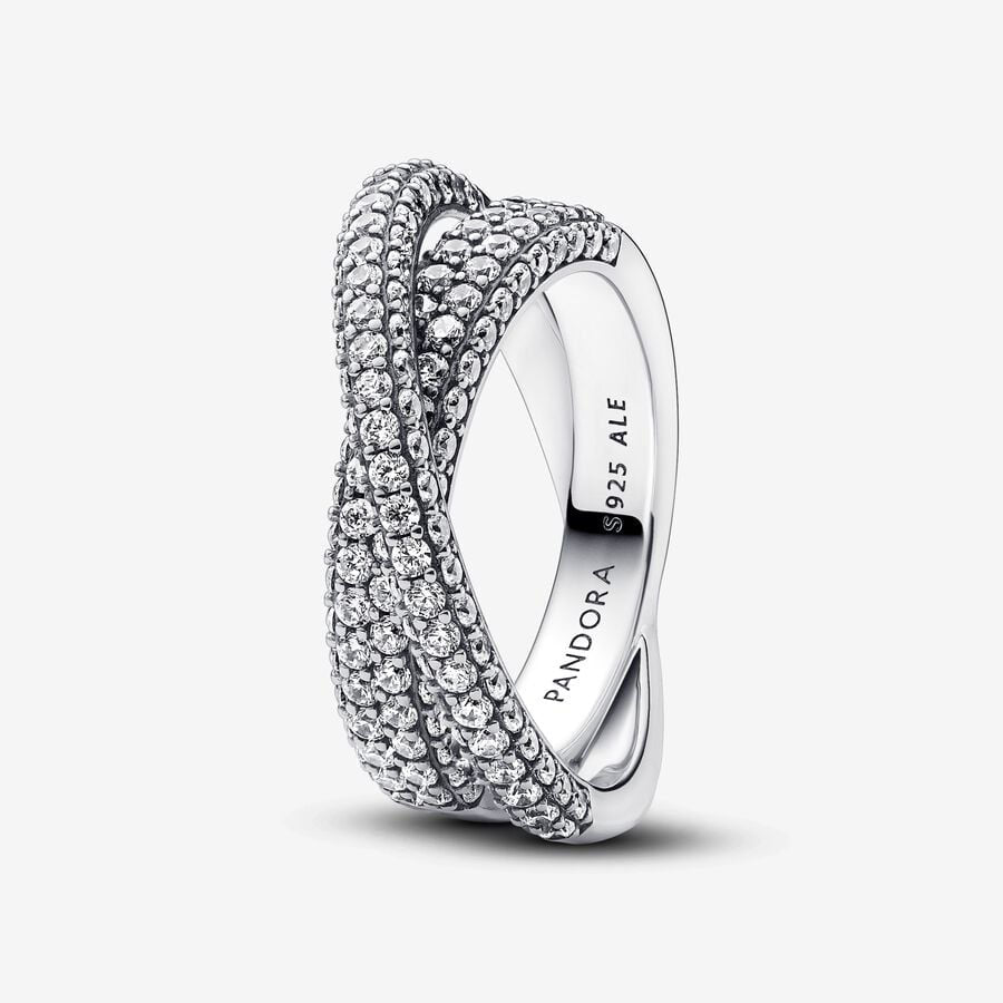 Anel Pandora Timeless  Pavé Crossover