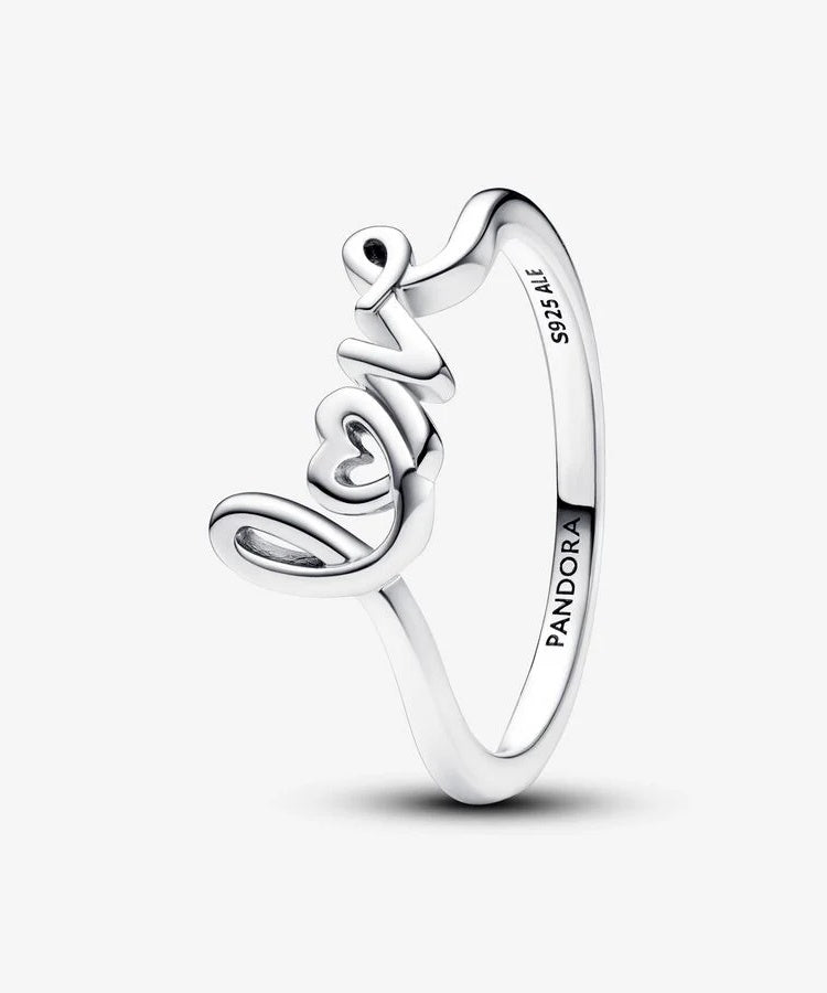 Anel Pandora Handwritten Love