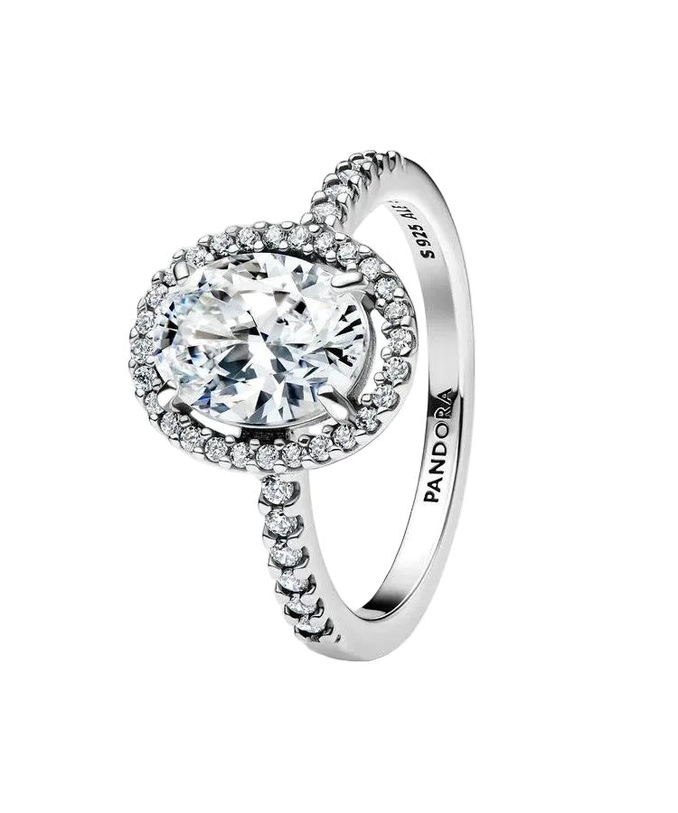 Anel Pandora Statement Auréola Oval Brilhante