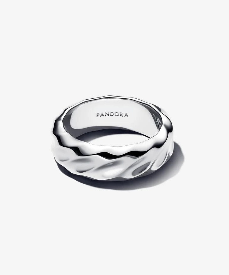 Anel Pandora Aro Largo Ondulado
