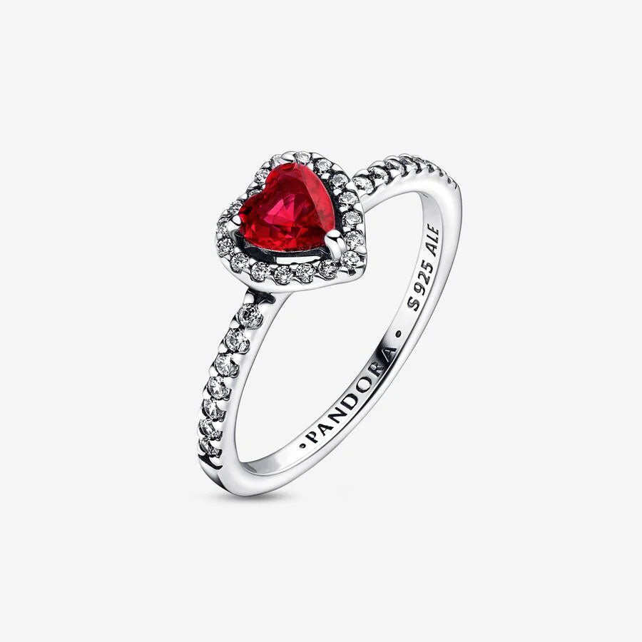 Anel Pandora Elevated Red Heart