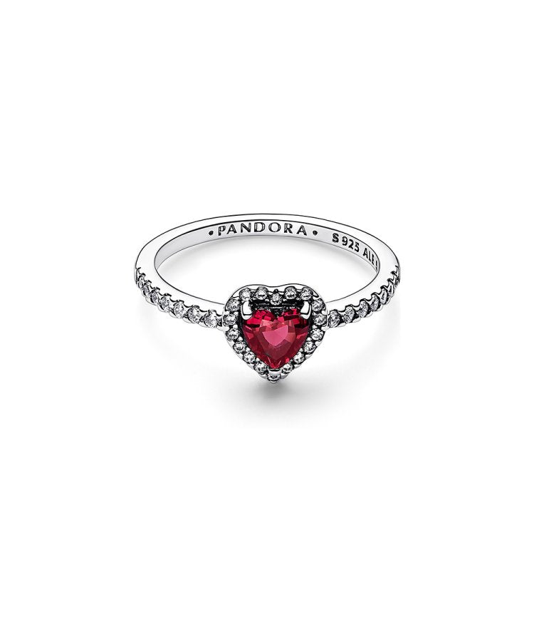Anel Pandora Elevated Red Heart