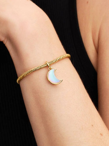 Conta Pandora Lua Crescente Brilhante Conta Pandora Lua Crescente Brilhante