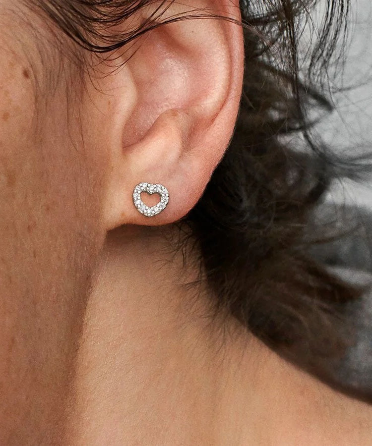 Brincos Pandora Heart Stud