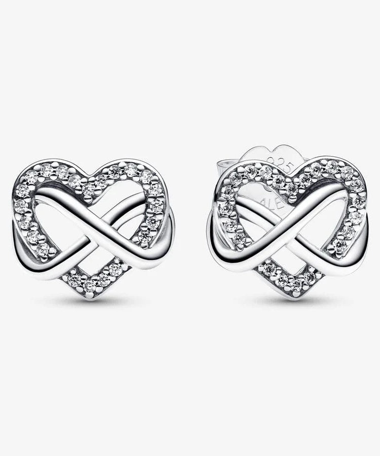 Brincos Pandora Sparkling Infinity Heart