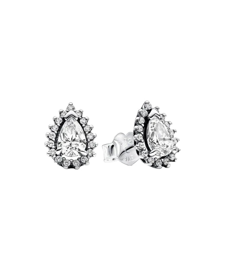 Brincos Pandora Sparkling Pear Halo