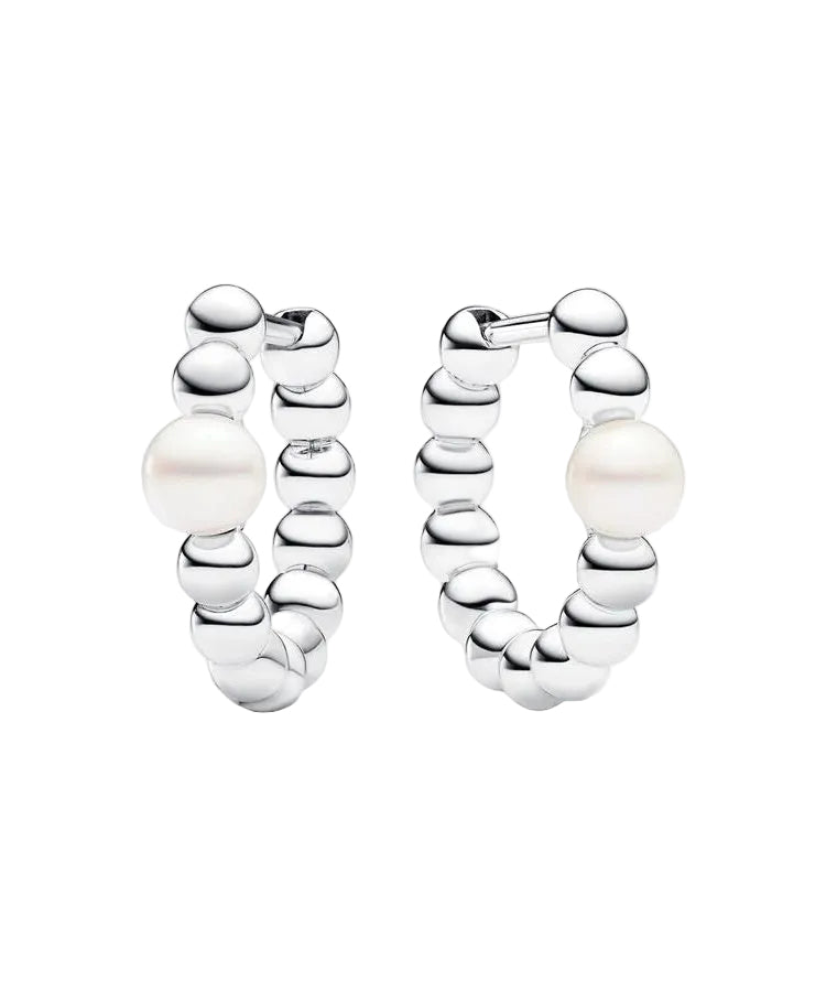 Argolas Pandora Beads Earrings Treated