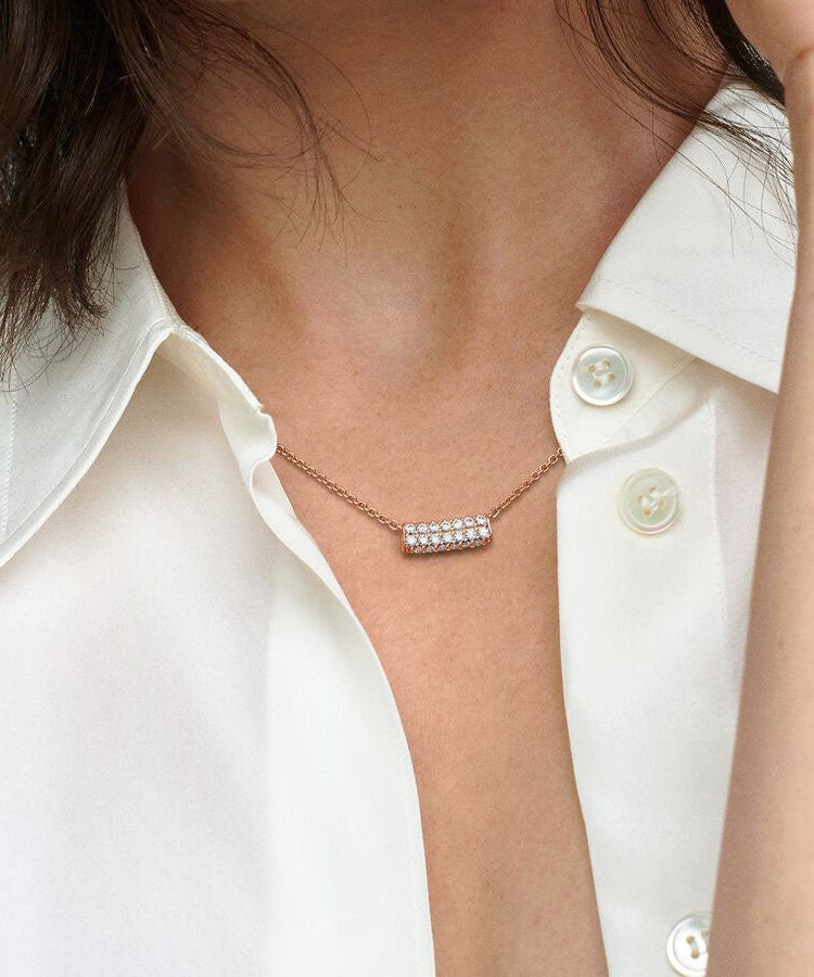 Colar Pandora Rose Timeless Pavé Double-row