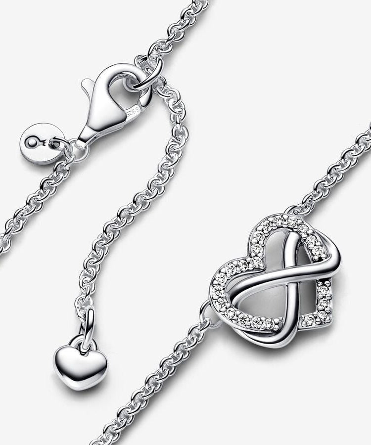 Colar Pandora Sparkling Infinity Heart