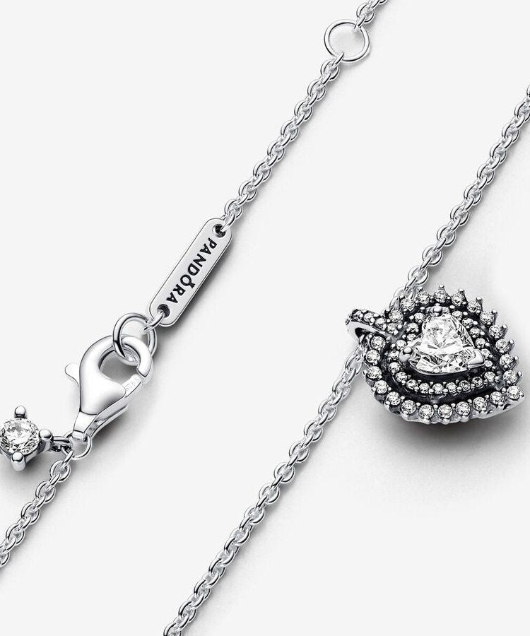 Colar Pandora Sparkling Heart Halo