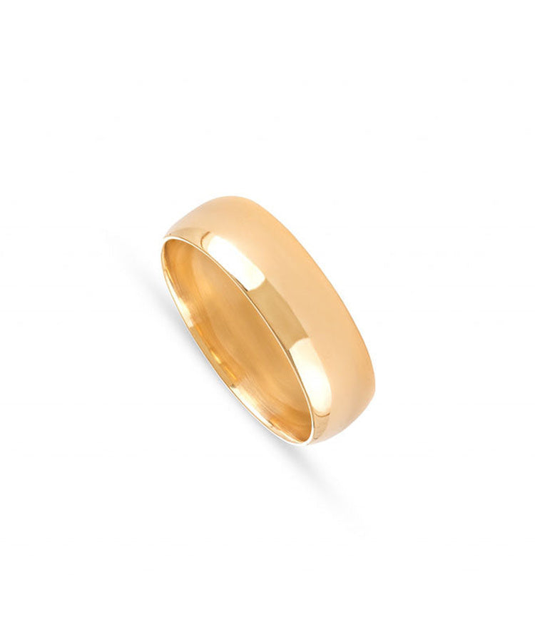 Aliança de Casamento Ouro Amarelo Meia Cana