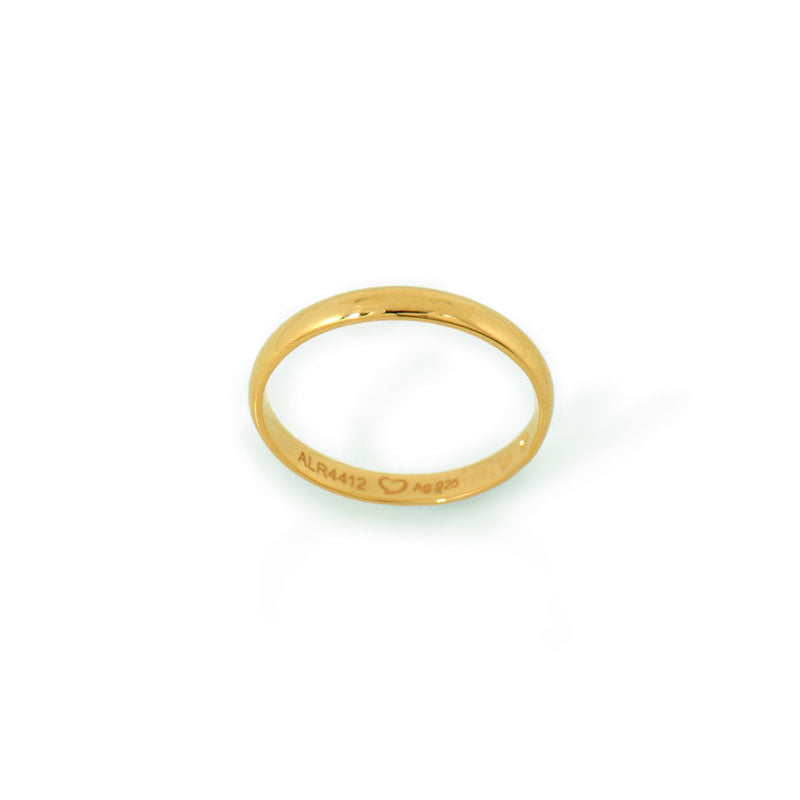 Aliança de Casamento Ouro Amarelo 2.5 mm Meia Cana Baixa