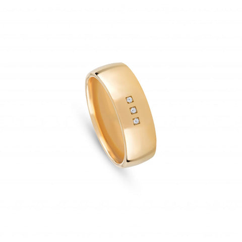 Aliança de casamento ouro amarelo com zircónias - 5416EG3Z Aliança de casamento ouro amarelo com zircónias - 5416EG3Z