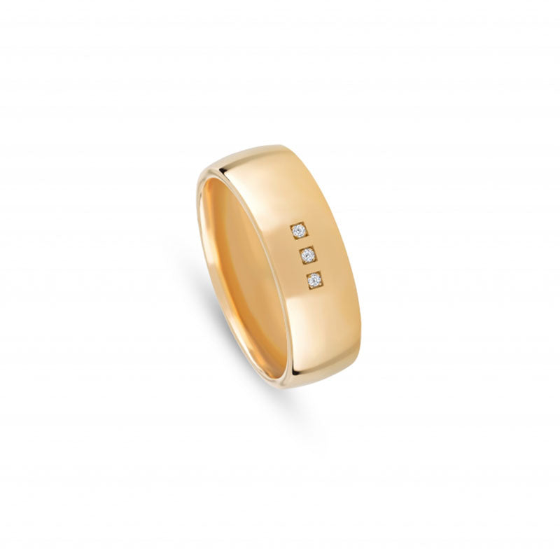 Aliança de casamento ouro amarelo com zircónias - 5416EG3