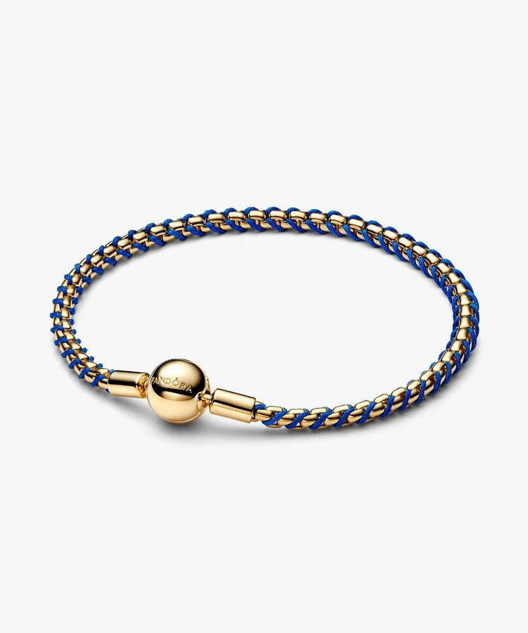 Pulseira Pandora Corrente Caixa Cordão Azul