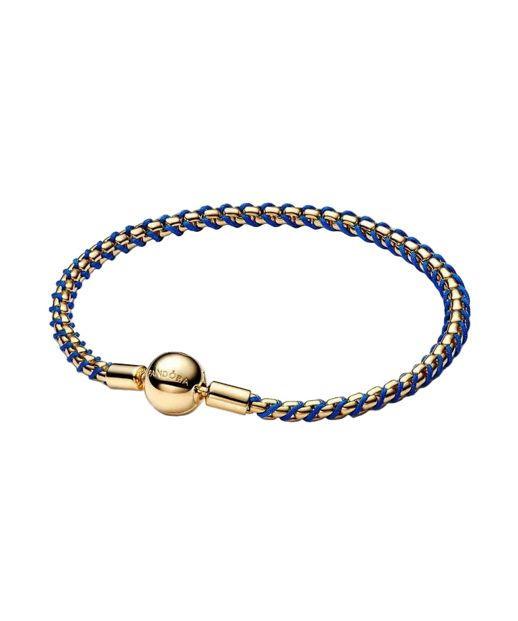 Pulseira Pandora Corrente Caixa Cordão Azul