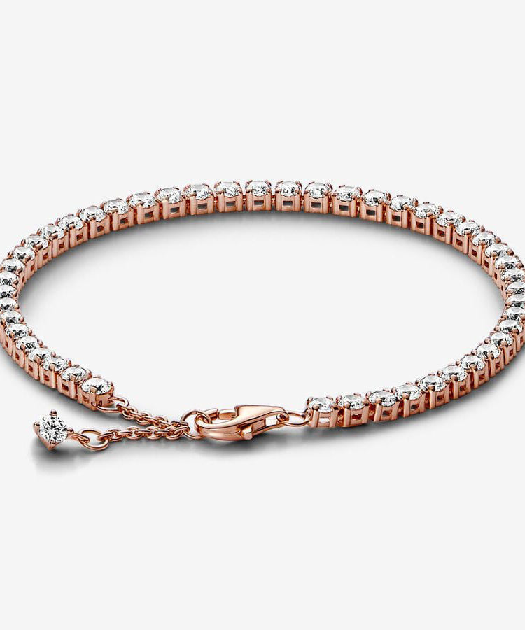 Pulseira Pandora Sparkling Tennis Rose