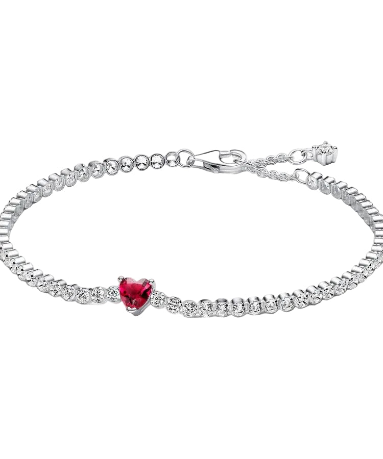 Pulseira Pandora Malha Coração Brilhante