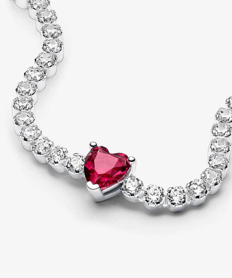 Pulseira Pandora Malha Coração Brilhante
