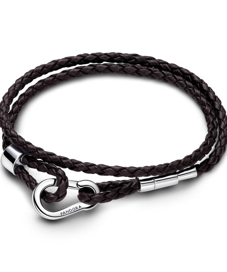 Pulseira Pandora dupla de pele Pandora Moments