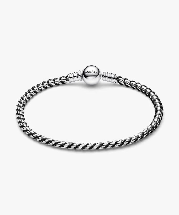 Pulseira Corrente Caixa Cordão Preto Pandora