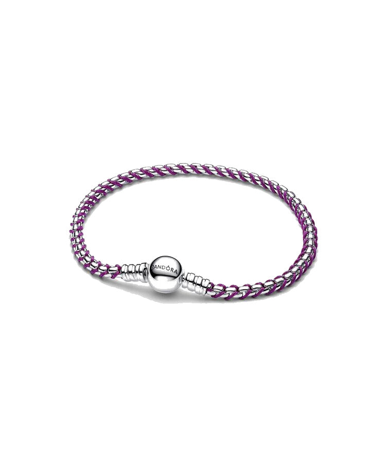 Pulseira Corrente Caixa Cordão Lilás Pandora