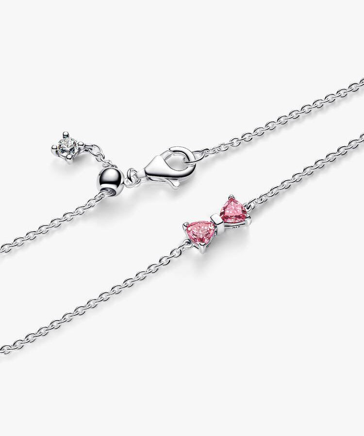 Pulseira Pandora Timeless Laço Rosa Zircónias