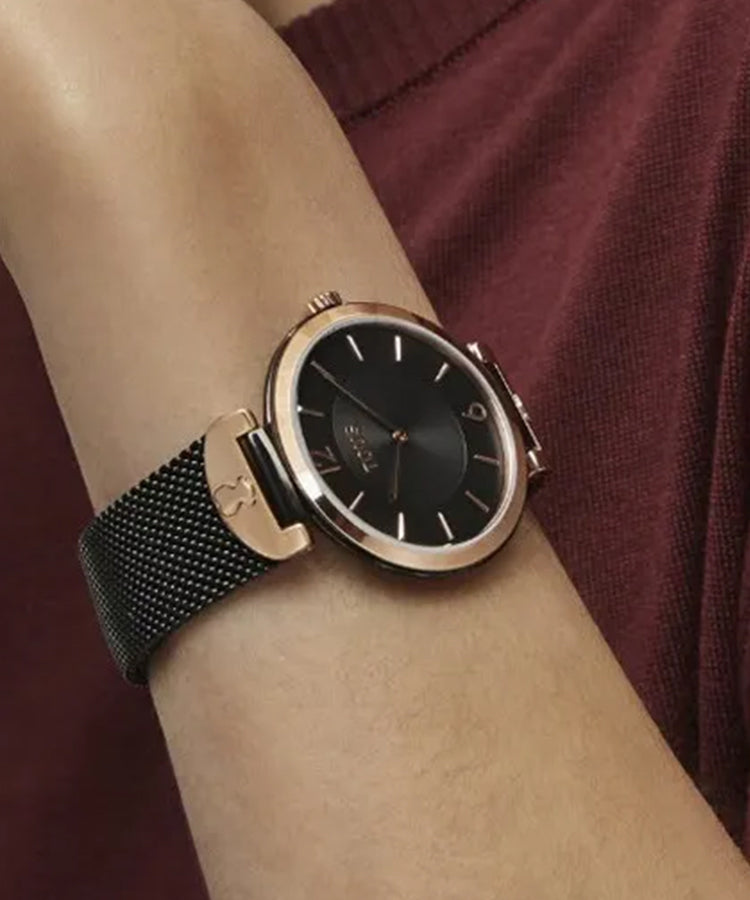 Relógio Tous S-Mesh Rose Gold e Preto