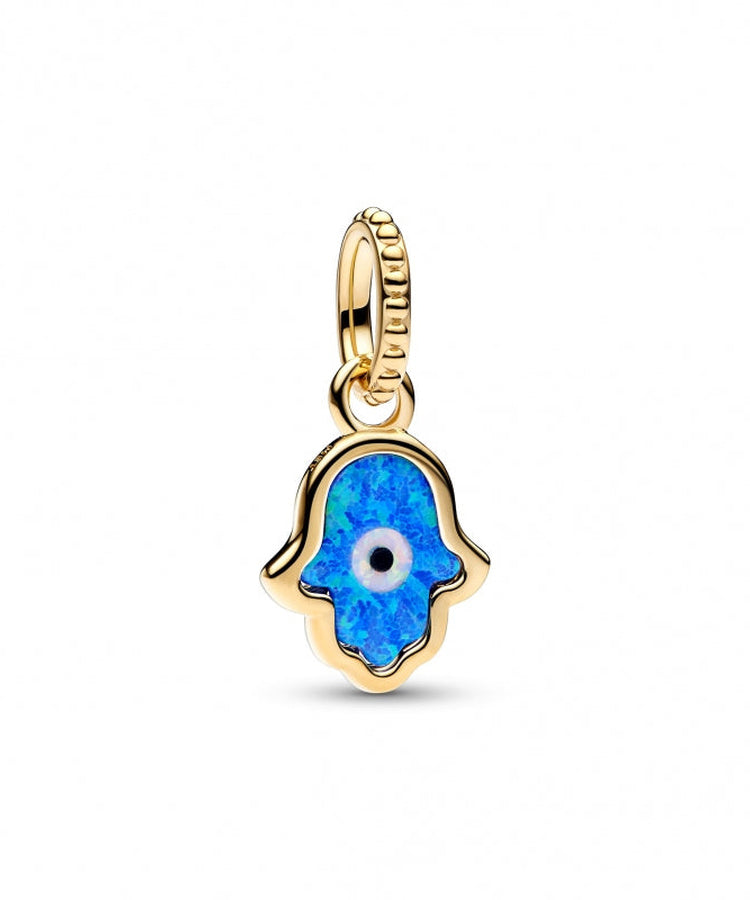 Conta Pandora Shine Hamsa Azul