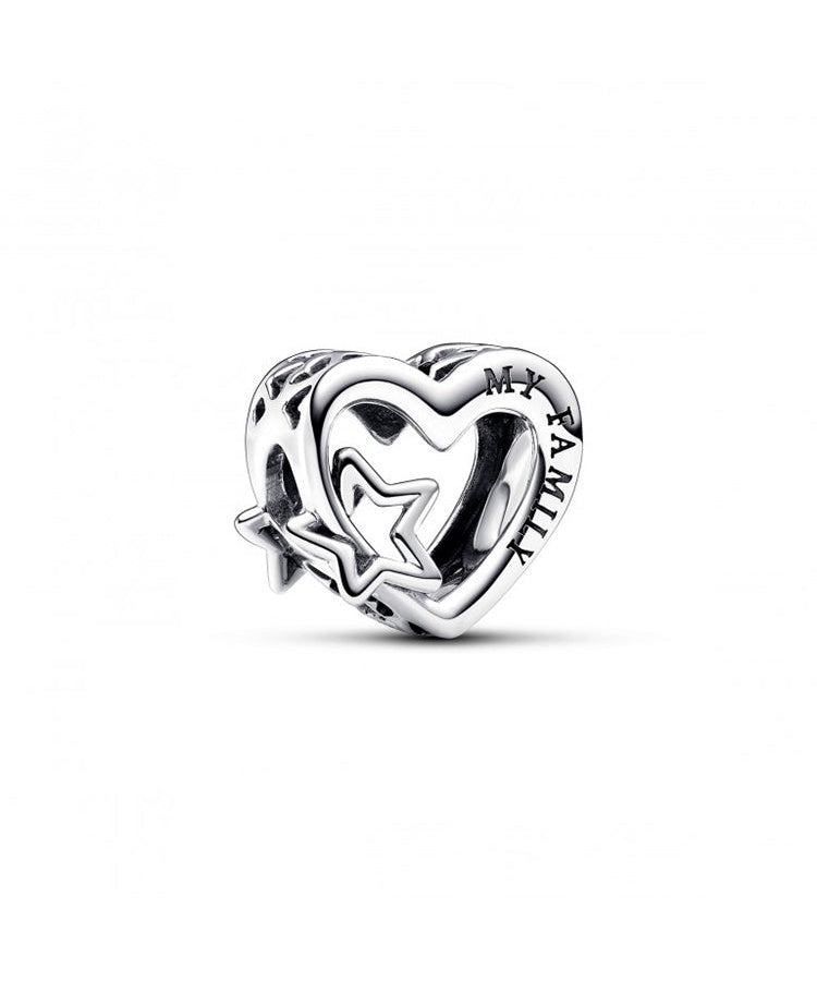 Conta Pandora Family Heart & Star Charm