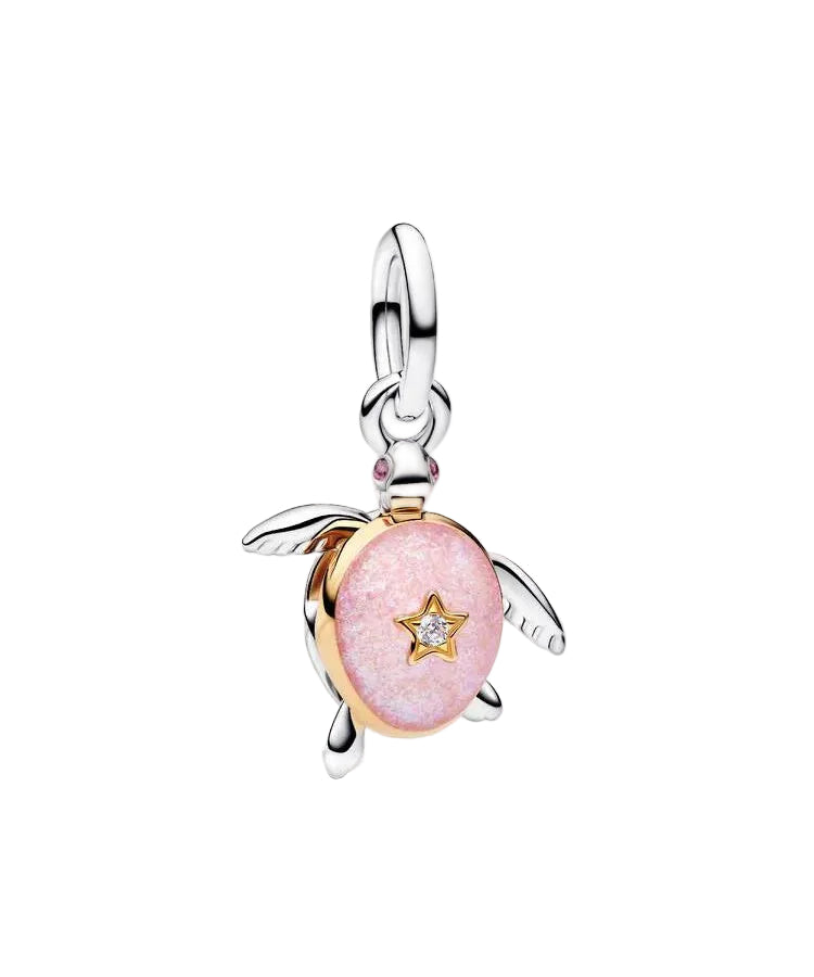 Conta Pingente pandora Tartaruga Marinha Rosa 2026